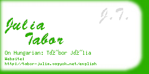 julia tabor business card